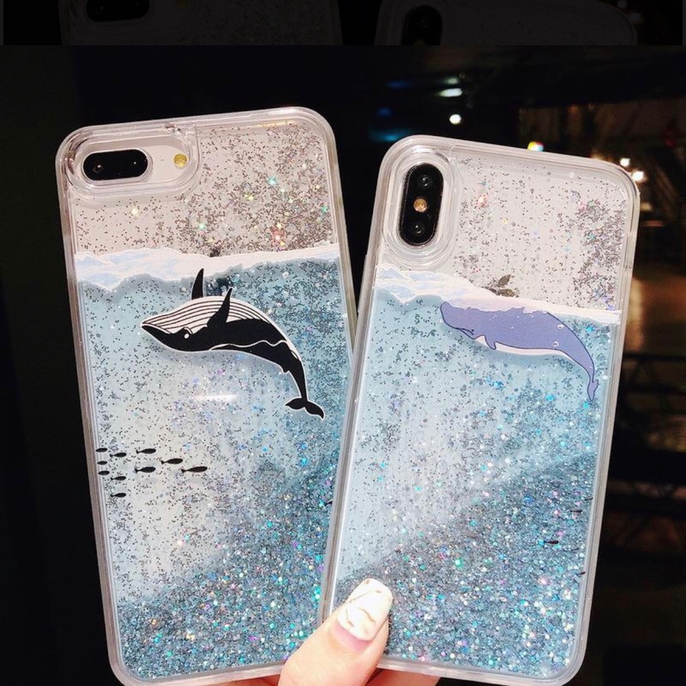 Whale Liquid Glitter for iPhone X/XS covers ✨
